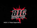 (24) Big Fireworks 5" Neon Super 60 Gram Canister Shells