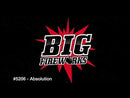 Big Fireworks Absolution 500 Gram 16 Shot Red Tail to Multi Color Dahlia & Silver Chrysanthemum Finale Cake Box
