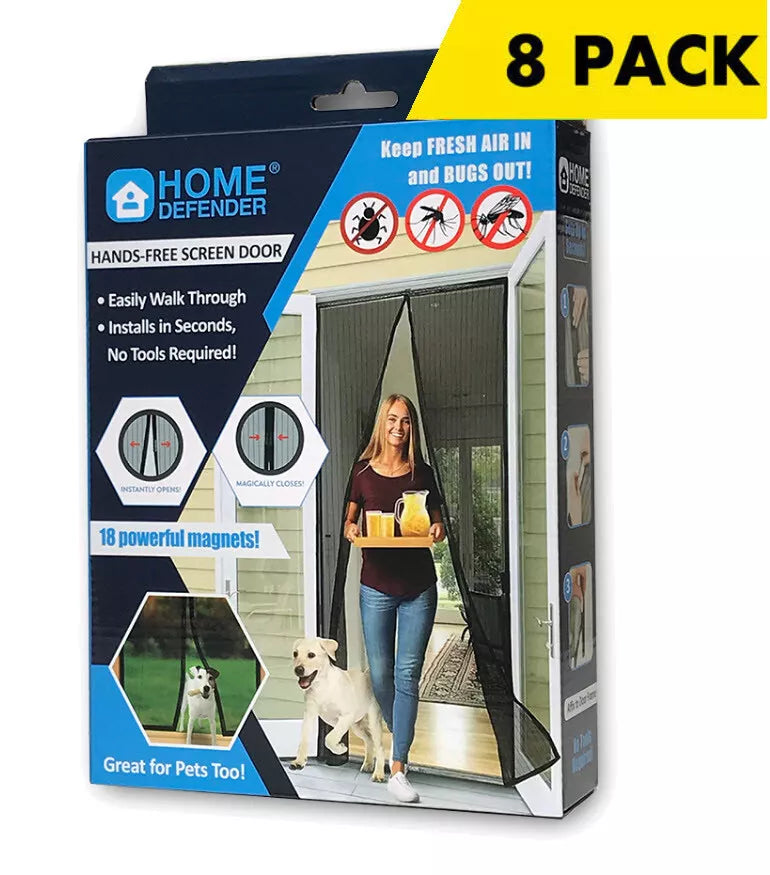 Home Defender Keep Bugs Out 89"H x 39"W Door Screen (8 Pack)