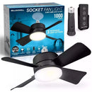 Bell + Howell 2 in 1 LED Light 15.7" Socket Ceiling Fan w/ Remote