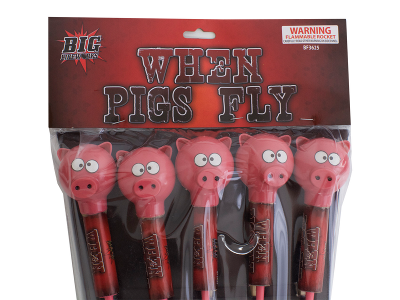 Big Fireworks When Pigs Fly 5 Pack Sky Rockets