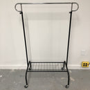 Clothing Height Adjustable Hanging Storage + Bottom Shoe Rack On Wheels