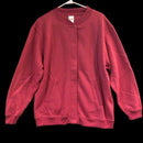 Blair Womens Snap Front Deep Berry Long Sleeve Pockets Cardigan