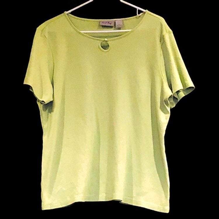 Coral Bay Womens Short Sleeve Green Soft Tshirt