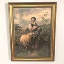 Johann Baptist Hofner 1866 The Shepherdess Framed 31.5"x21.5" Print