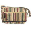 Jamaica Bay Striped Canvas Shoulder Bag Purse