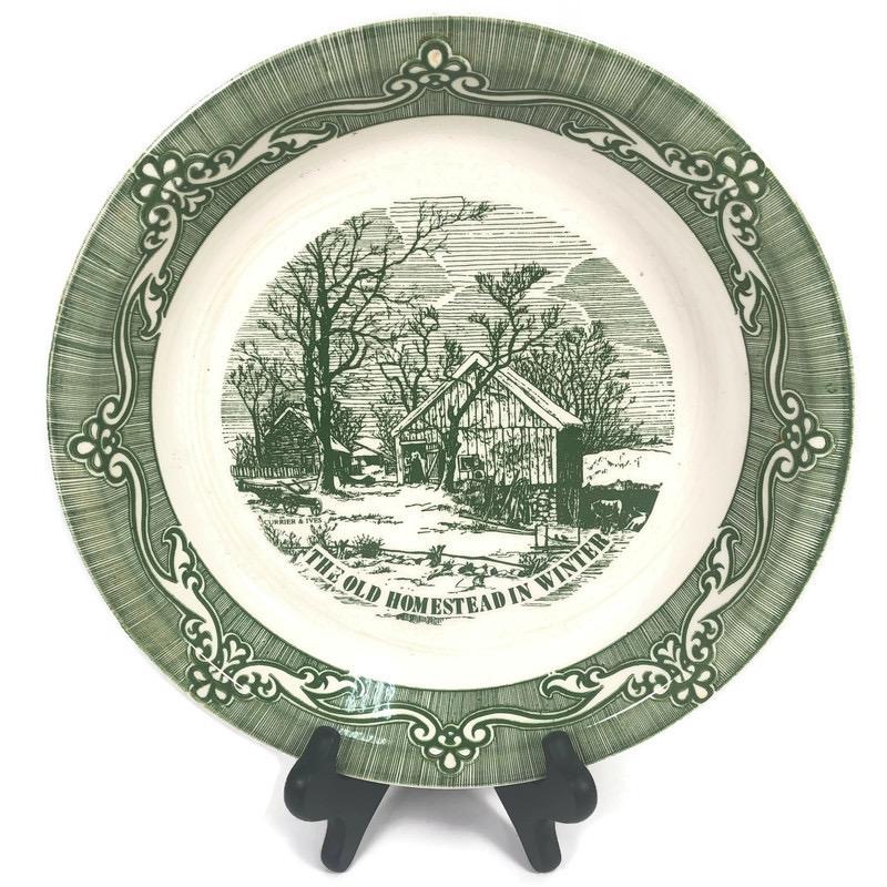 The Old Homestead In Winter 9" Pie Plate
