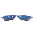 (2) Bakato Blue Oval 8"x5-1/4" Casserole Dishes