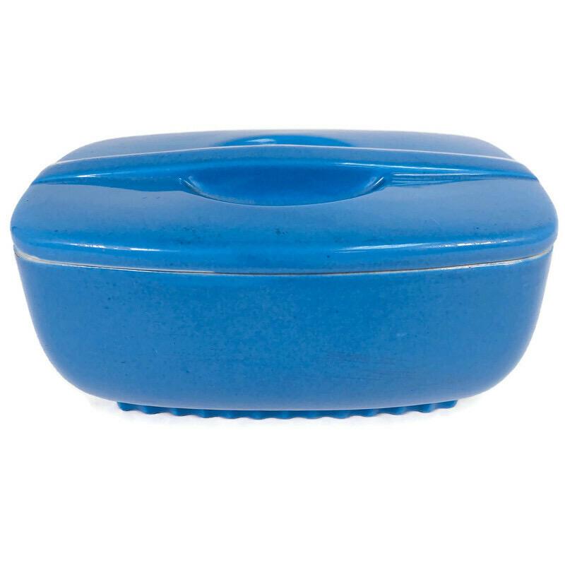 Hall Montgomery Ward Blue Ceramic Rectangle Dish 5119
