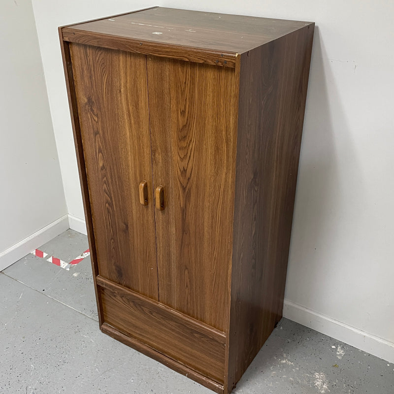 Sauder Brown Replicated Wood 2 Door Wardrobe Organizer Storage Closet Armoire