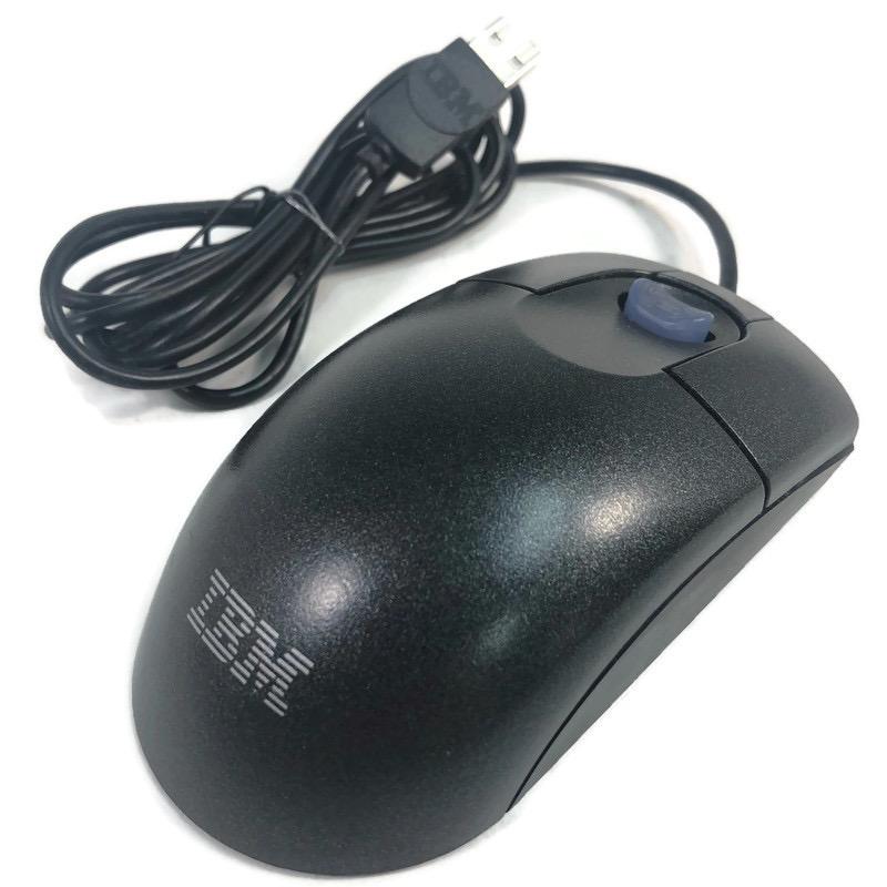 IBM 3 Button Blue Light 2x Scrolling USB Optical Mouse MO09BO