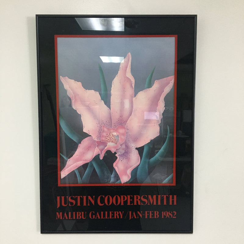 Justin Coopersmith 1982 Pink Floral Malibu Gallery Framed 20"x28.5" Print