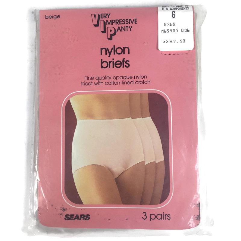 Sears Very Impressive Panty 3 Pairs Nylon Briefs Pack