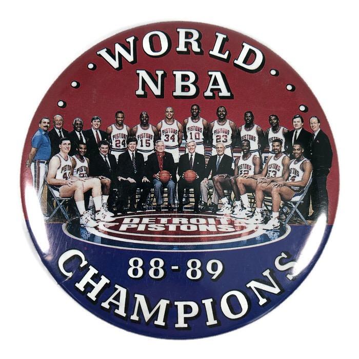 Detroit Pistons World NBA 88-89 Champions Basketball  3.5" Badge Pin