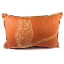 Orange Owl On A Branch Throw Pillow