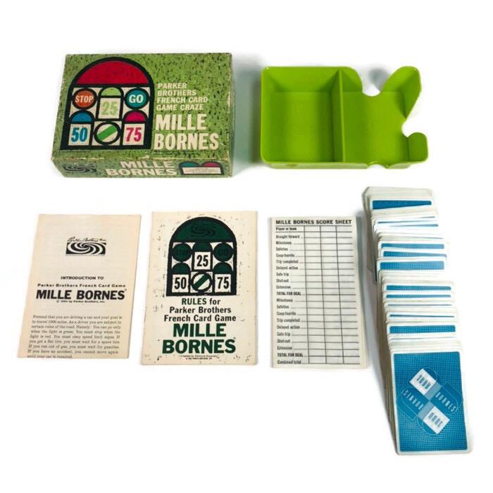 Mille Bornes Parker Brothers 1962 Vintage French Card Game