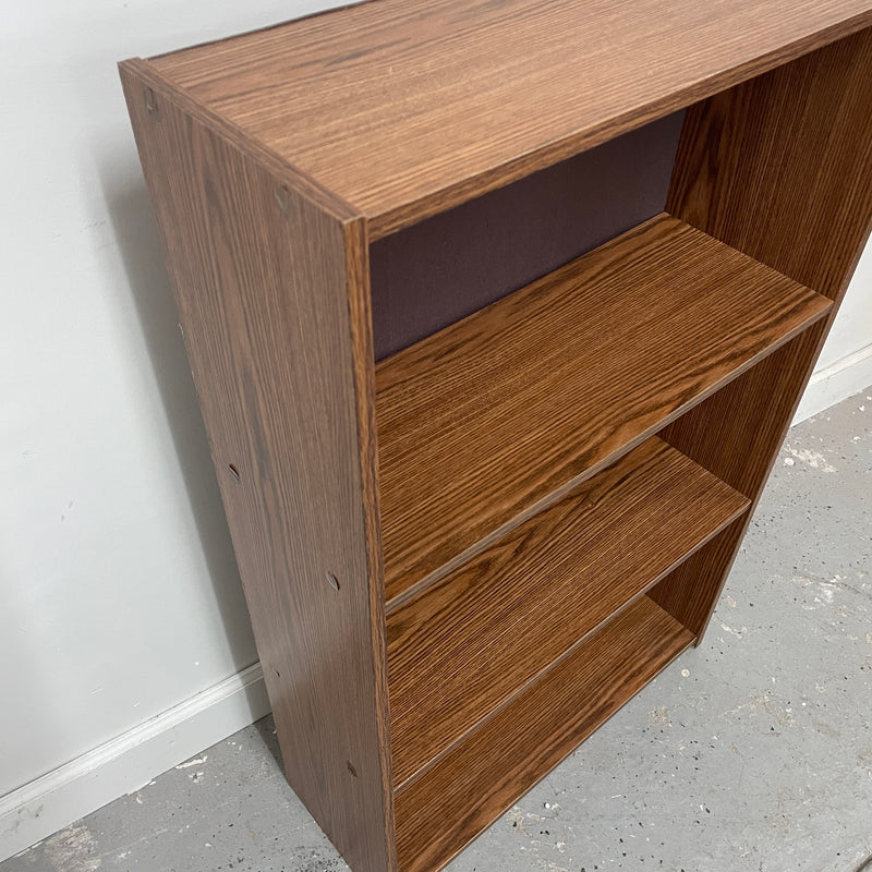 36" Standard Replicated Wood Small 3 Shelf Bookcase