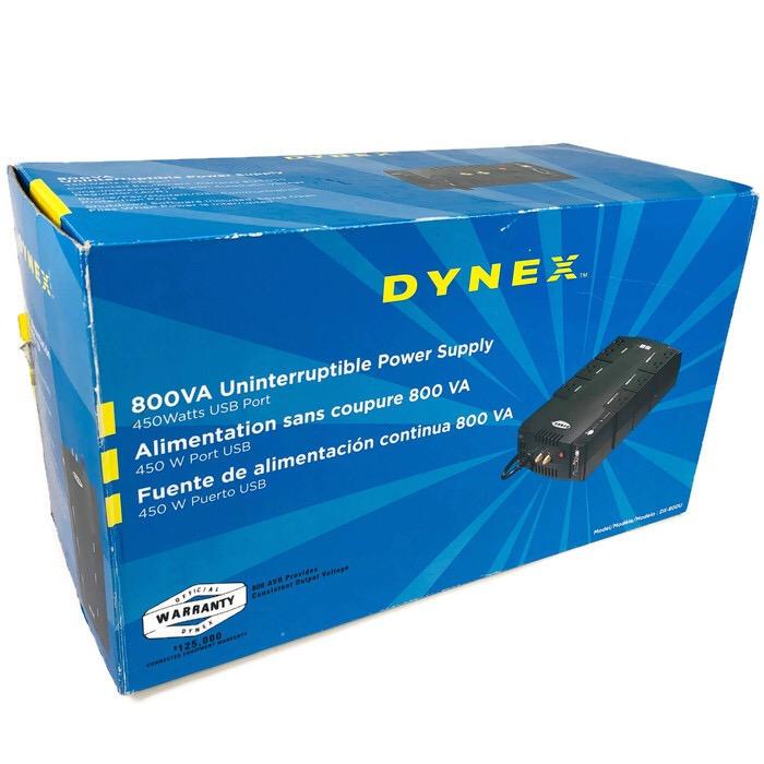 Dynex 8 Port 800VA Uninterruptible Power Supply 450W USB DX-800U