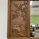 46.5" x 24" Wildlife Birds Plastic Replicated Wood Wall Mirror