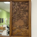 46.5" x 24" Wildlife Birds Plastic Replicated Wood Wall Mirror