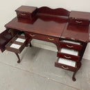 6 Drawer Fold Down Mirror Vanity Make Up Table w/ Stool