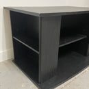 Standard 3 Shelf Black Wood Entertainment TV Stand