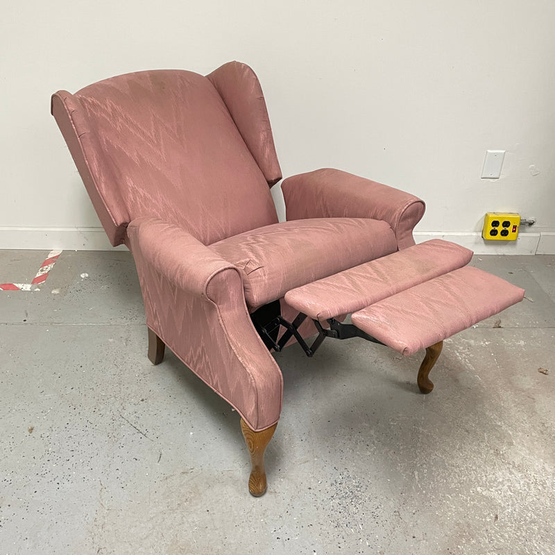 Action Industries Pink Wingback Reclining Chair