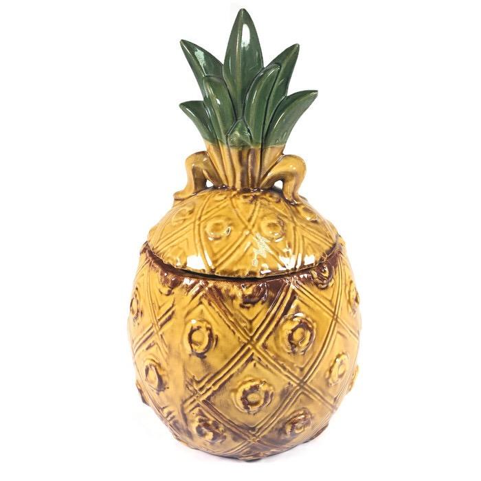 Pineapple 13.25" Vintage Ceramic Cookie Jar