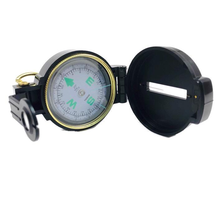 Engineer Lensatic Vintage Black Green 2" Compass