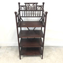 Vintage 4-Tier Shelf Rope Post Storage Rack Stand