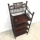 Vintage 4-Tier Shelf Rope Post Storage Rack Stand