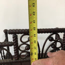 Vintage 4-Tier Shelf Rope Post Storage Rack Stand