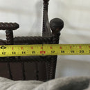 Vintage 4-Tier Shelf Rope Post Storage Rack Stand