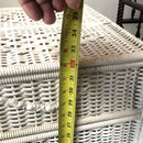 Vintage White Wicker Pull Out Multi Purpose Storage Stand