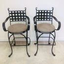 (2) Heavy Metal Wrought Iron Frame 30" Barstools