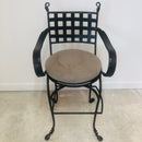 (2) Heavy Metal Wrought Iron Frame 30" Barstools