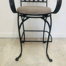 (2) Heavy Metal Wrought Iron Frame 30" Barstools