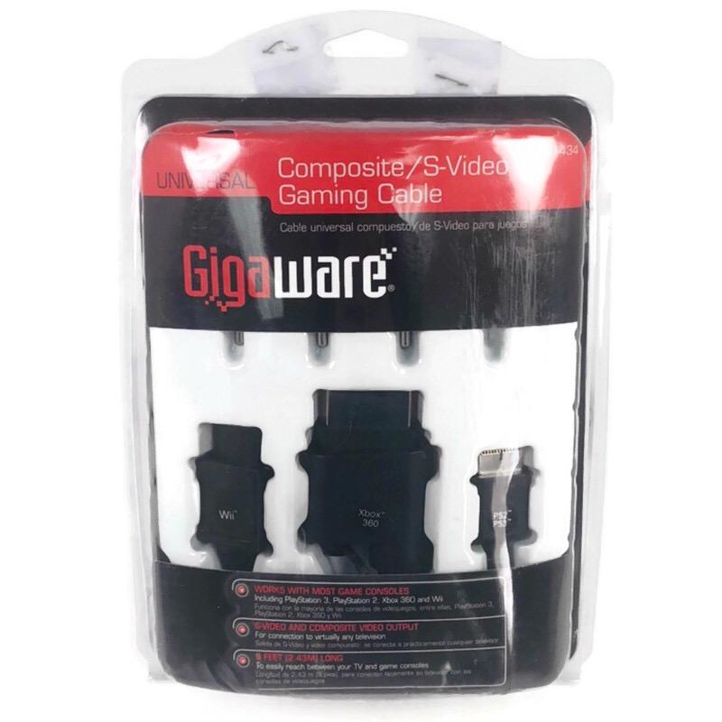 Gigaware Universal Composite / S-Video Gaming Cable Xbox 360 Wii Playstation 2601434
