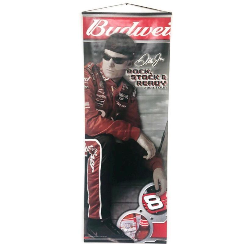 Budweiser Dale Earnhardt Jr Rock Stock & Ready 2003 NASCAR 22"x 60" Double Sided Vinyl Sign