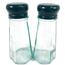 Gemco Clear Glass Green Top Salt & Pepper Shaker Set
