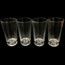 (4) Golf Ball Indented 3D Bottom 6 1/4" Clear Tumbler Glass Set