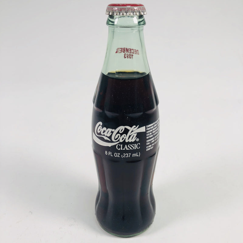 Coca-Cola (Coke) Classic Glass Bottle December 1993 Seasons Greetings