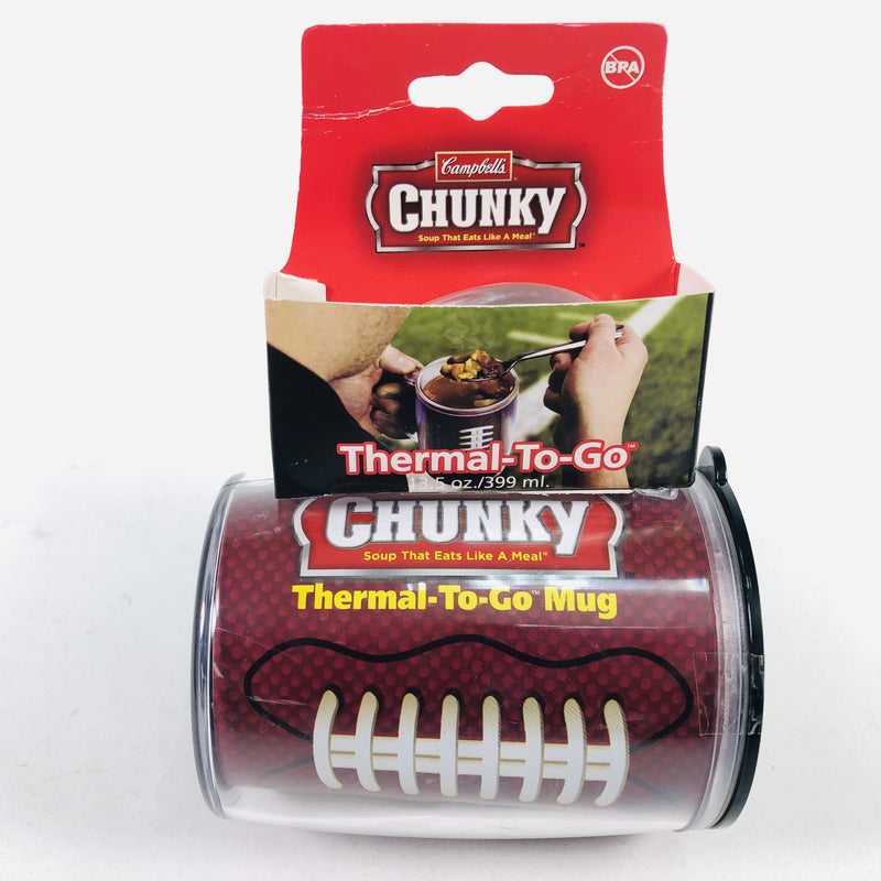 Campbells Chunky Soup Drink Thermal To Go Football 13.5 oz. Mug