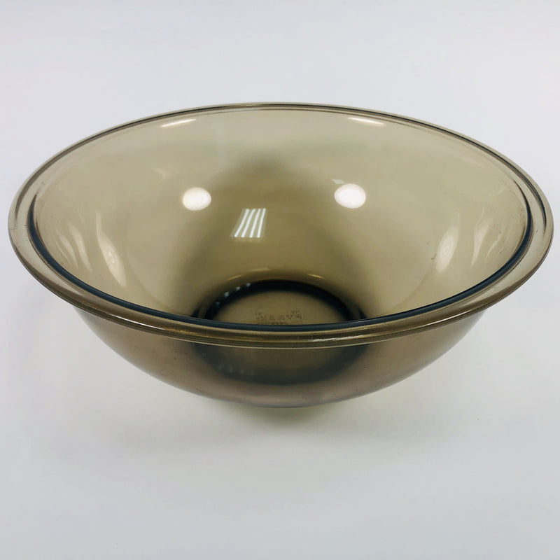 Pyrex Large 4-QT Amber Smoke Black Glass Mixing Bowl