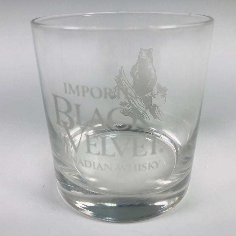 Imported Black Velvet Canadian Bear Logo Whisky Cocktail Glass