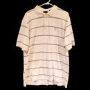 IZOD Striped Green Grey Short Sleeve Polo Shirt