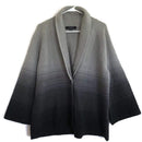 Jones Wear Knit One Button Wide 3/4 Sleeves Grey Cardigan