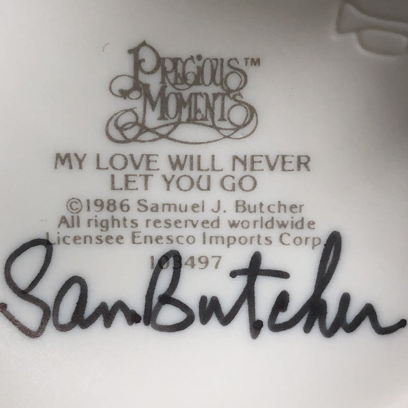 Precious Moments My Love Will Never Let You Go Figurine 103497 SIGNED SAM BUTCHER