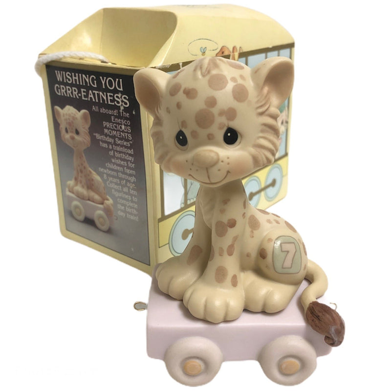 Precious Moments Seven Year Old Wishing You Grrr-eatness Leopard Train Figurine 109479