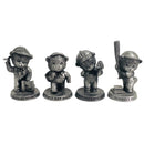 (4) Avon Benjamin Bearington Bear School Days Fine Pewter 2" Figurines Set